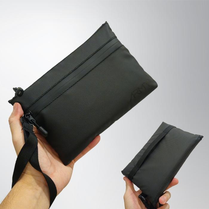 ARMY Pouch bag  C5 pria waterproof hand bag clutch dompet tas kecil - C5 HITAM