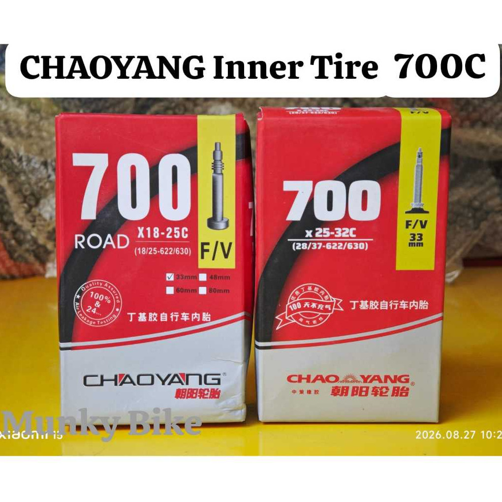 Foto Chaoyang Ban Dalam Inner Tube Tire 700 700C C x 18 25 32mm Presta Premium Sepeda RB Fixie