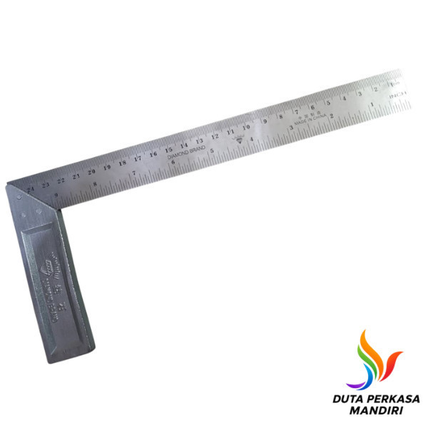 DPM - SIKU METER TUKANG 10 INCH DIAMOND - PENGGARIS BESI SUDUT 25 CM