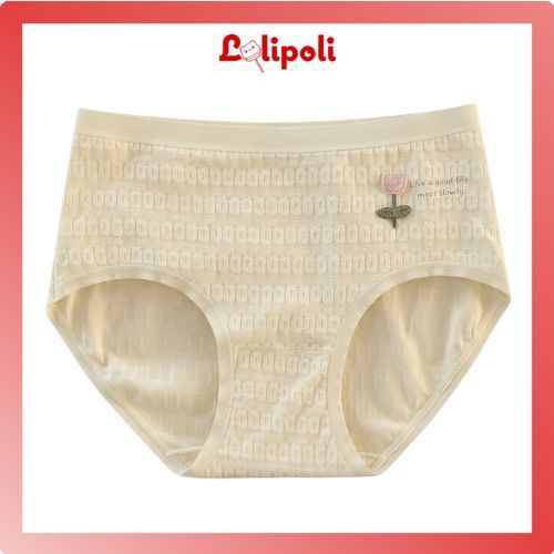 Lolipoli CD2100 Celana dalam Motif Bunga Wanita CD Cewek Pita Renda CD Imut