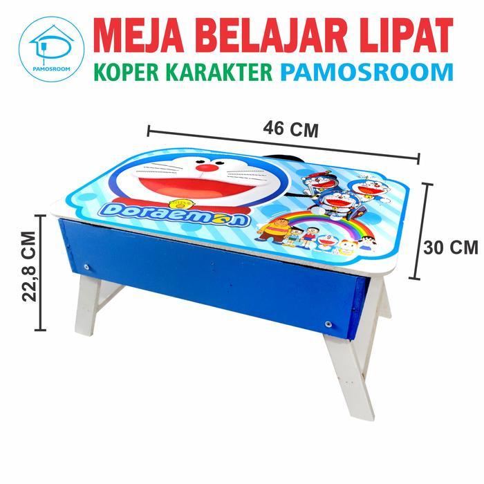 Pamosroom Meja Belajar Lipat Anak Meja Lipat Koper Meja Belajar Anak - Doraemon
