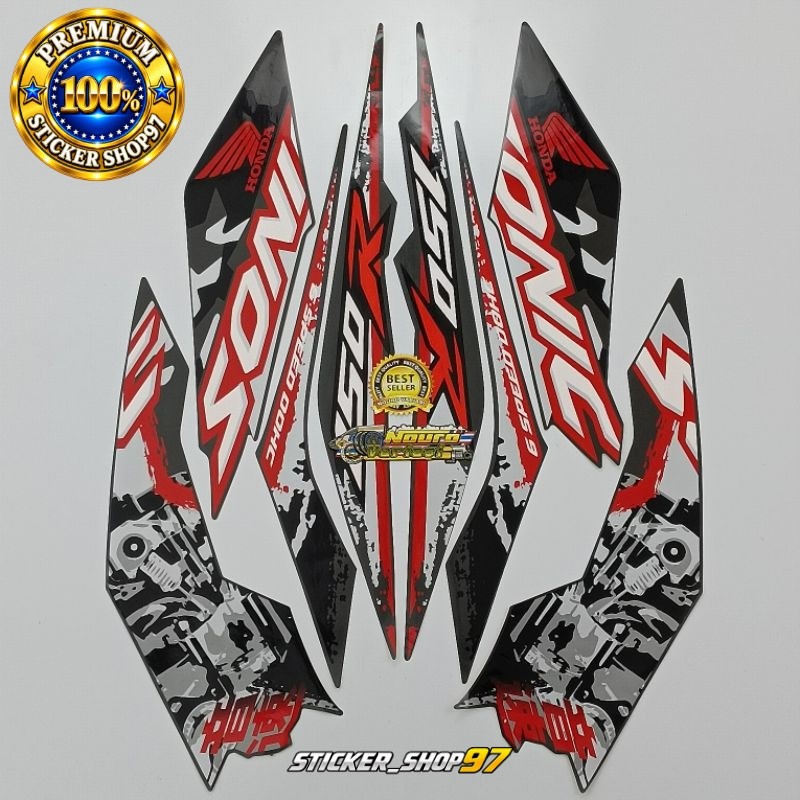 striping honda sonic 150 r 2019 2020 hitam list body standar kualitas original