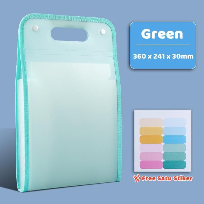 Tas file handle A4 FREE STIKER Organizer file bag ATK waterproof anti air Map tas dokumen kerja fold