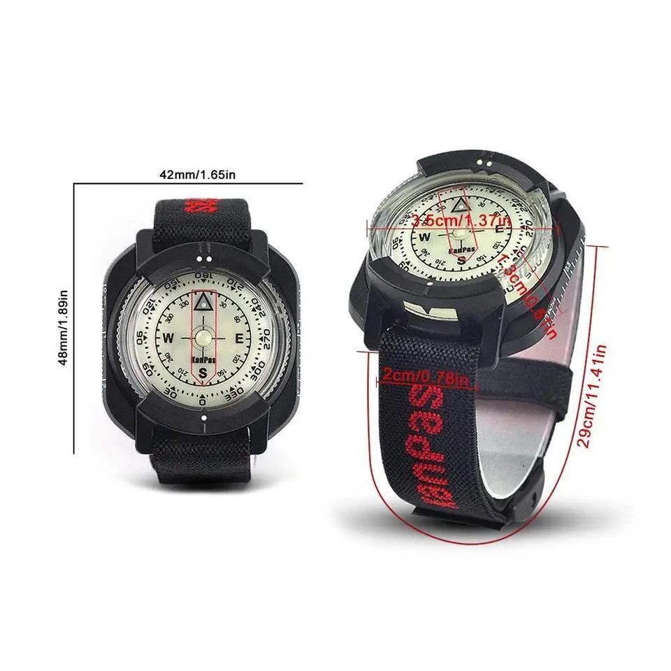 Waterproof Outdoor Compass Professional 60M /197Ft Diving Compass Navigator Digital Watch Scuba Comp