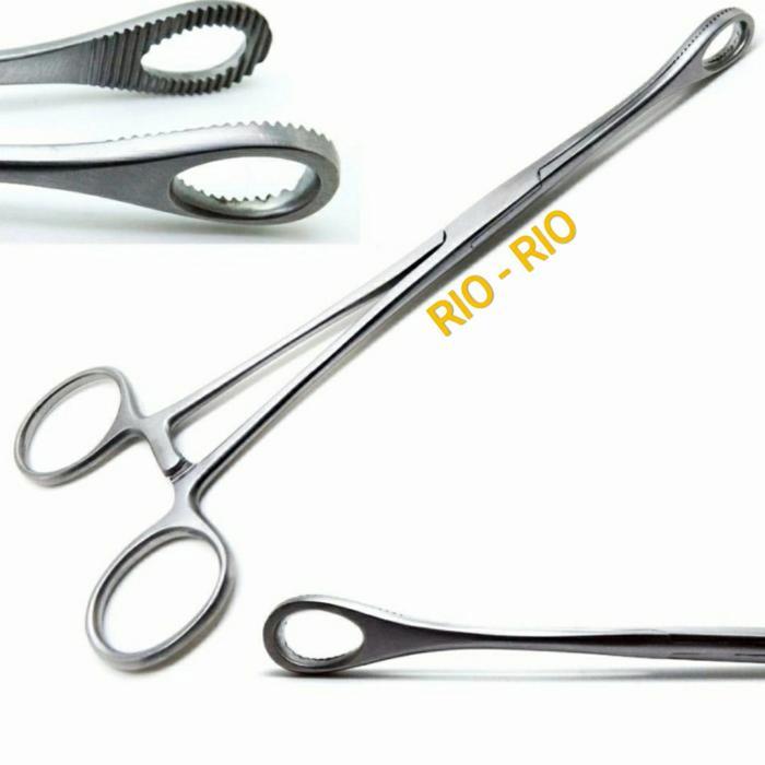 b ss Vencer Clamp / Pencer Klem / Foerster Sponge Holding Forceps 25cm - Lurus 25cm