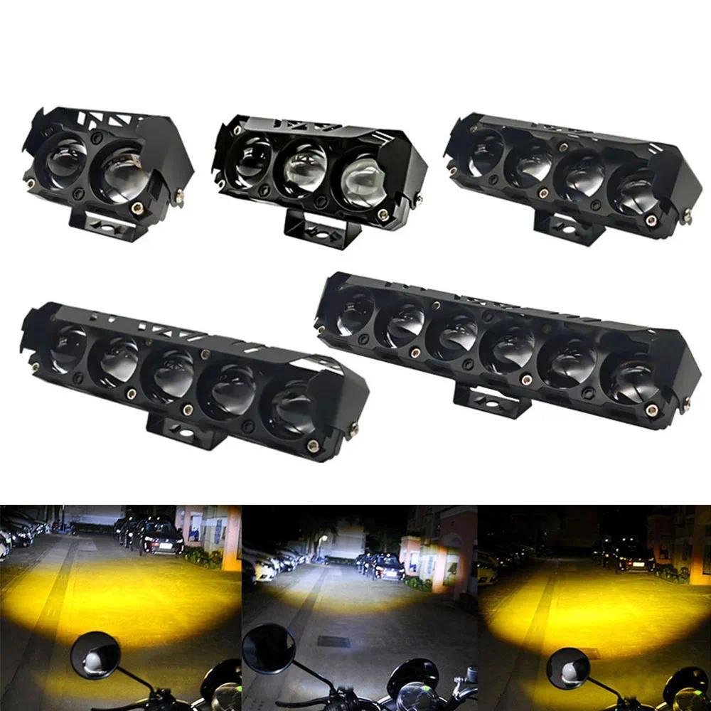 LED Lens Spotlight Motorcycle Headlight Driving Lamp Super Bright 2/3/4/5/6 Lens Spotlight Motorcycl