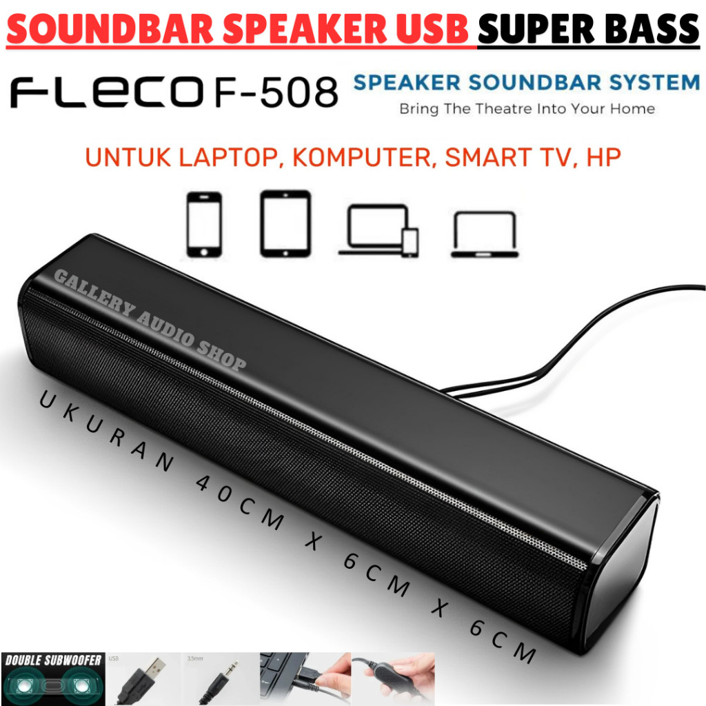PROMO Speaker Aktif FLECO F-528 / F-508 / F-1607 / SN-552 BT / F-920 Full Bass | Speaker Aktif Bisa 