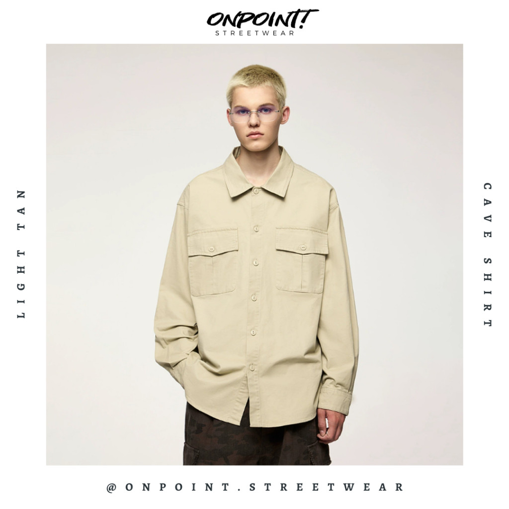 [CE] Cave Shirt - kemeja pria kemeja wanita oversize gaya korea sablon premium jumbo hem pria oversi