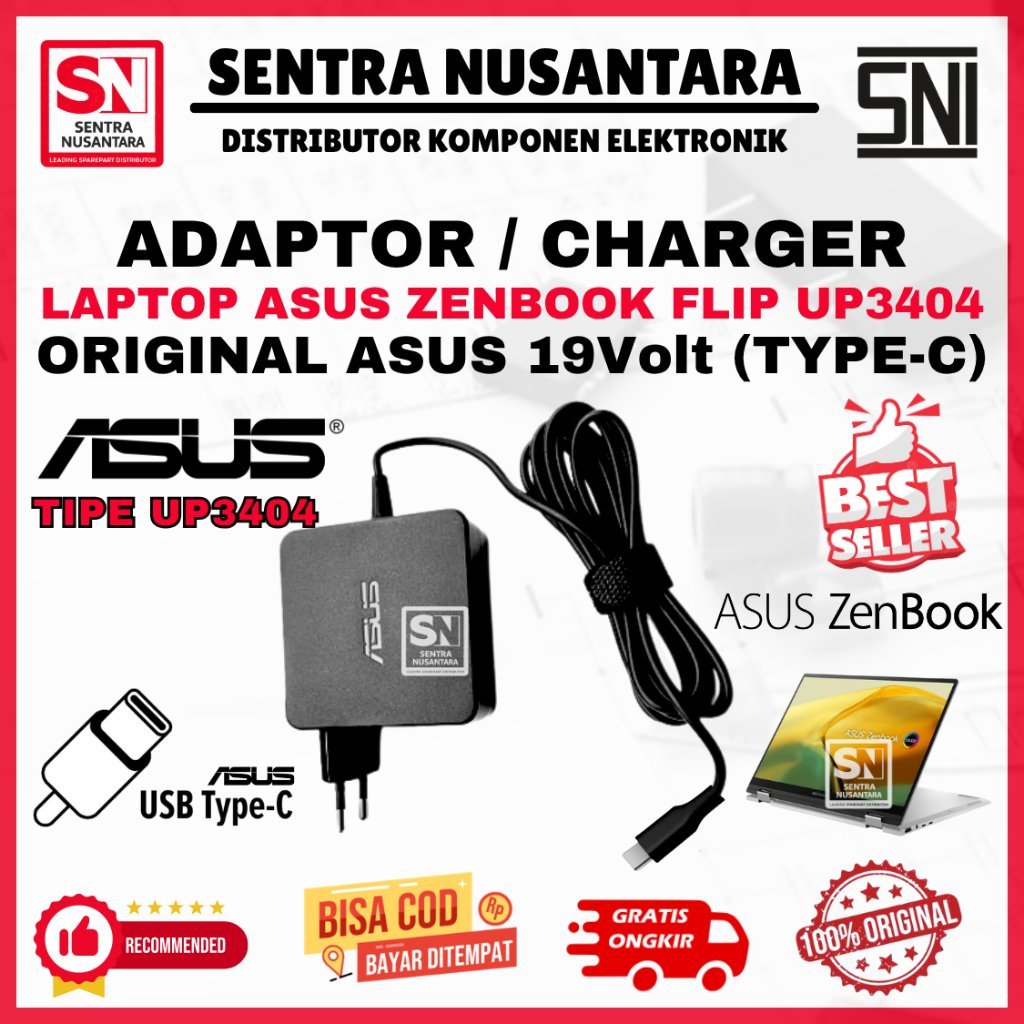 Adaptor Charger Laptop ASUS ZENBOOK FLIP UP3404 Series | Adaptor Laptop ASUS ZENBOOK FLIP UP3404 Ser