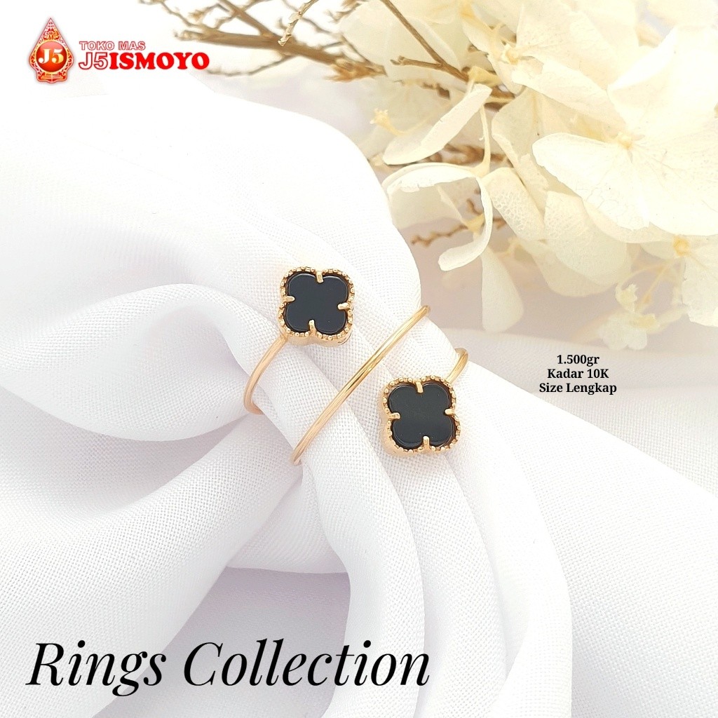 Cincin Emas Spiral Clover J5 Ismoyo