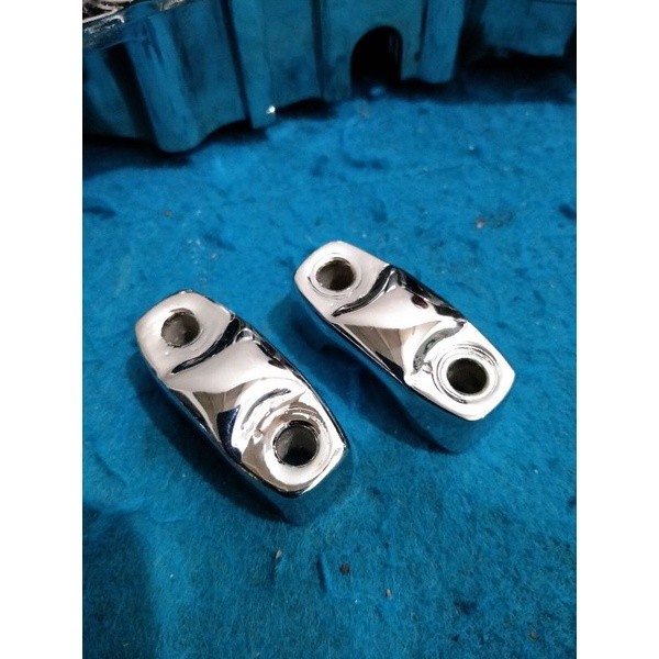 kelm stir Klem stir Raiser dudukan stang Tiger revo tiger 2000 megapro primus gl pro Original CHROME