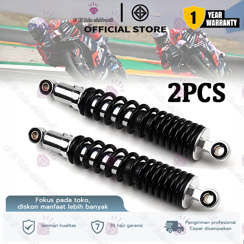 BIBI 2 PCS Shockbreaker Belakang Shock Absorber Motor Cocok untuk Semua Jenis Sepeda Belakang Sepeda