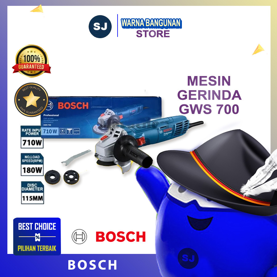 GERINDA LISTRIK 4 INCH BOSCH POWER GWS 700 MESIN GERINDA TANGAN