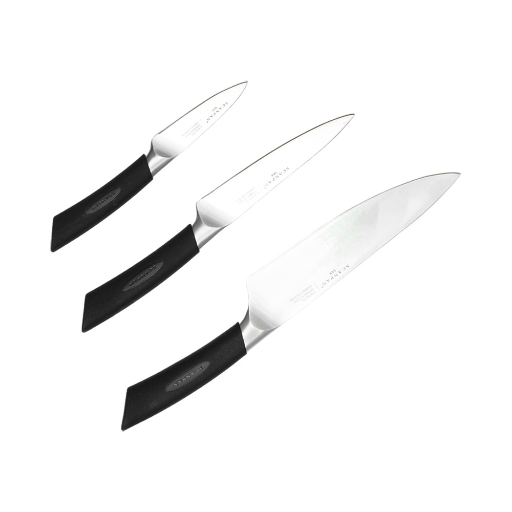 Informa Scanpan Sax Set 3 Pcs Pisau Dapur - Hitam Multifunctional Cooking Knife Alat Pemotong Serbag