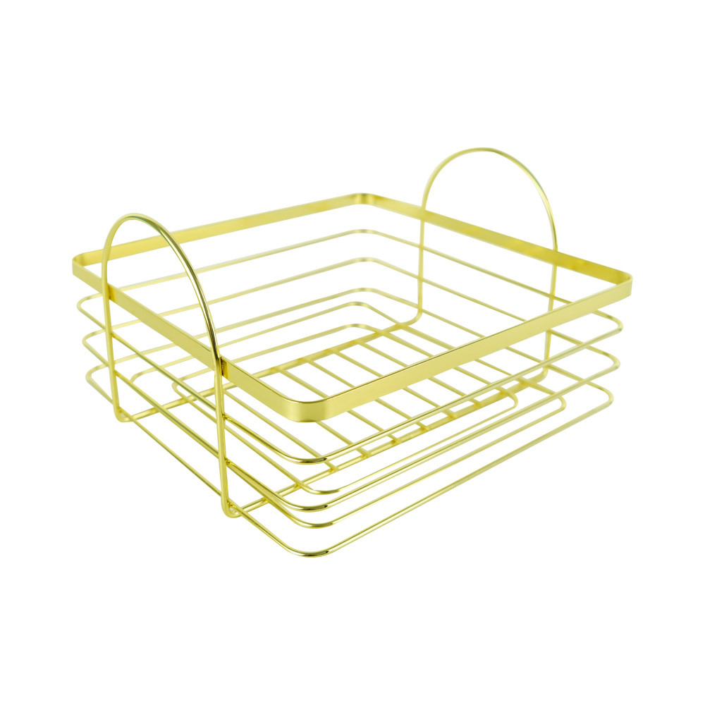 Informa Roxene Keranjang Dapur Square - Gold Kitchen Basket Wadah Keranjang Multifungsi Perlengkapan