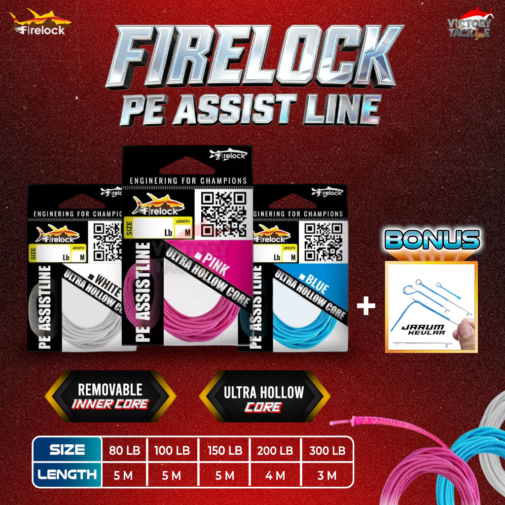 EXTRA BONUS | Kevlar Firelock / Firelock PE Assist Line ULTRA HOLLOW Victory Tackle Official
