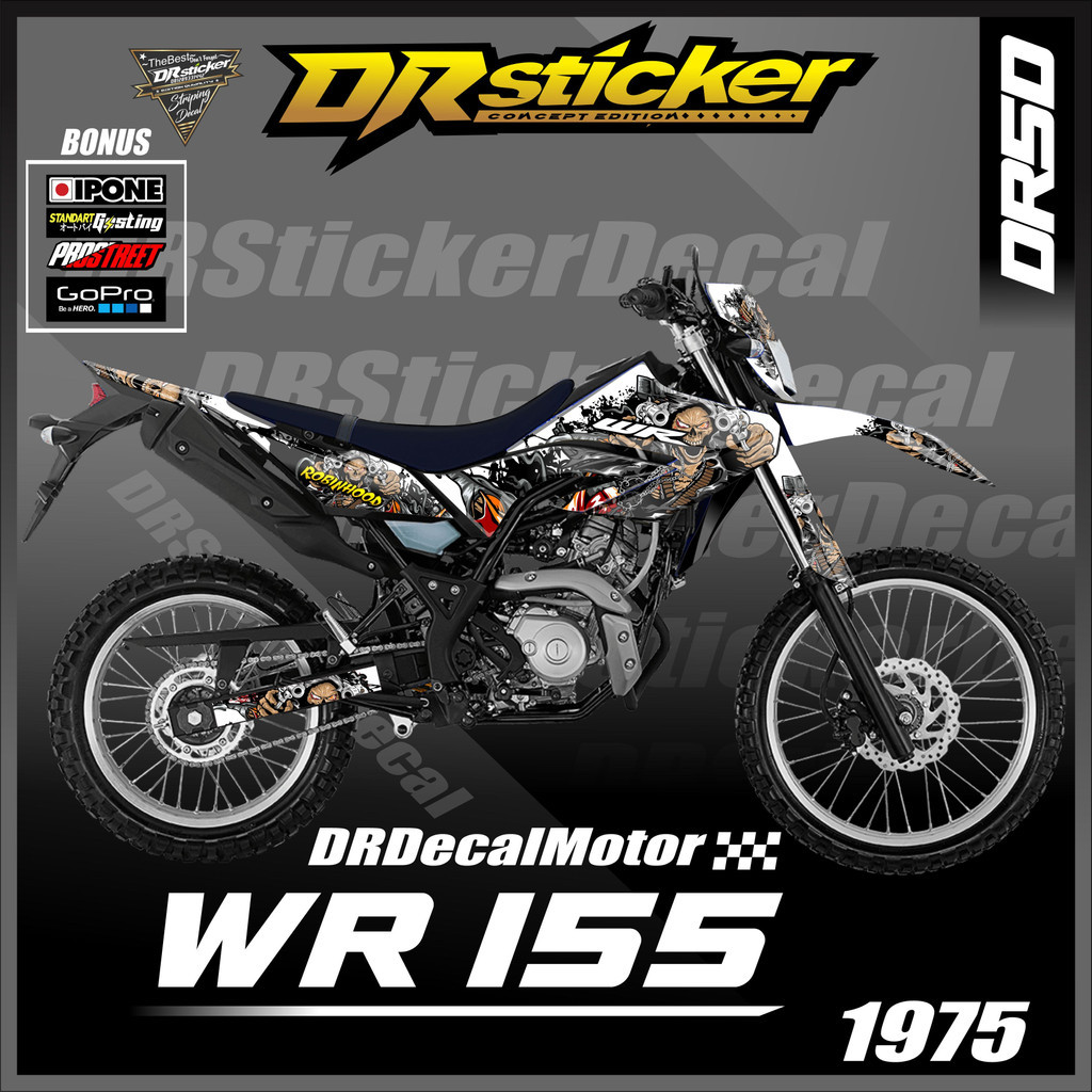 decal yamaha wr 155 sticker supermoto stiker decal custom decal wr155 hologram decal yamaha wr155 de