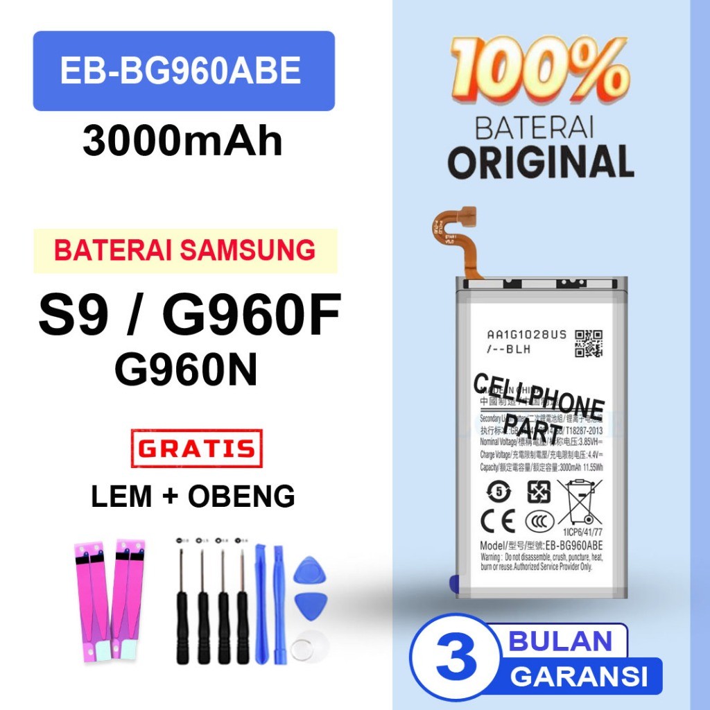 BATERAI BATRE SAMSUNG S9 / G960F / G960N / EB-BG960ABE ORIGINAL distributor