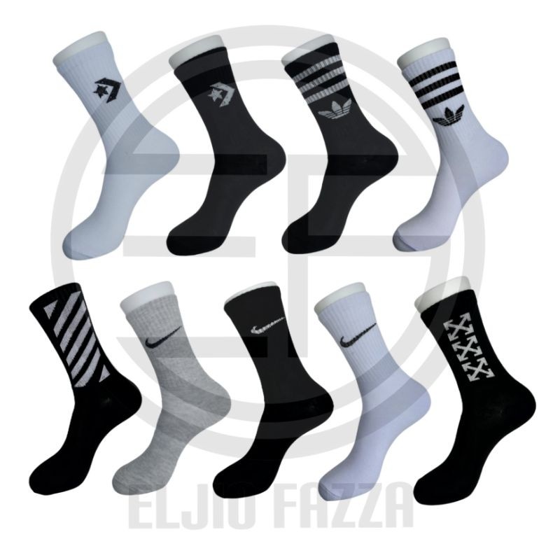 AURESTORE Satu Lusin 1 Motif Kaos Kaki Oldschool Panjang