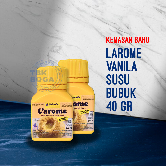 Larome Vanila Susu ( 40 gr ) Perisa L'arome Vanilla Bubuk Powder Essence
