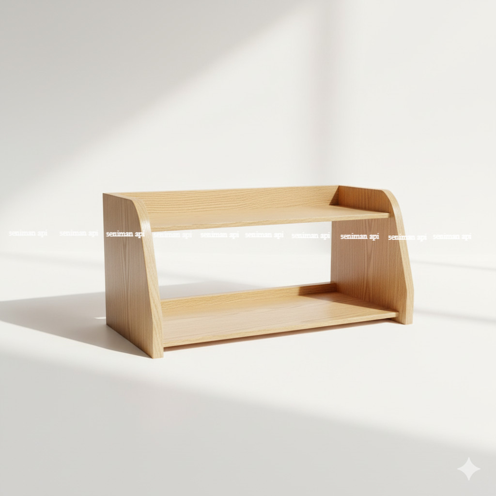 PRODUK PILIHAN Rak kayu susun 2 tingkat rak bumbu rak dapur rak bunga rak buku dll | Rak bumbu kayu 