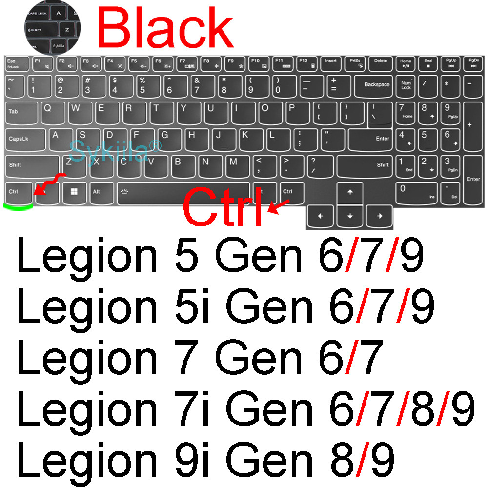 Keyboard Cover for Lenovo Legion 15 16 17 18 14 Gaming Gen 10 9 8 7 6 5 Pro 5i 7i 9i Slim 15APH10 Si