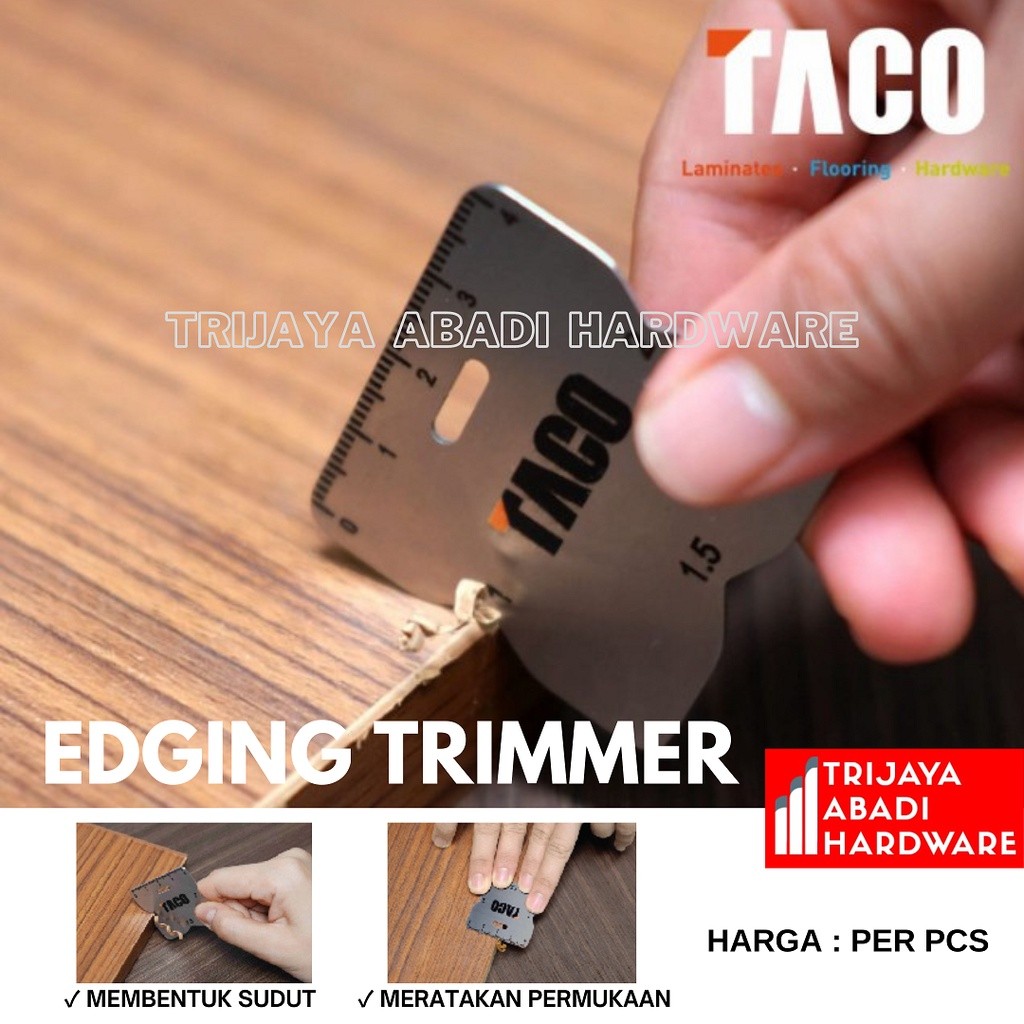 Edging Trimmer Taco Stainless Steel Pemotong Tepian Sudut HPL / PVC