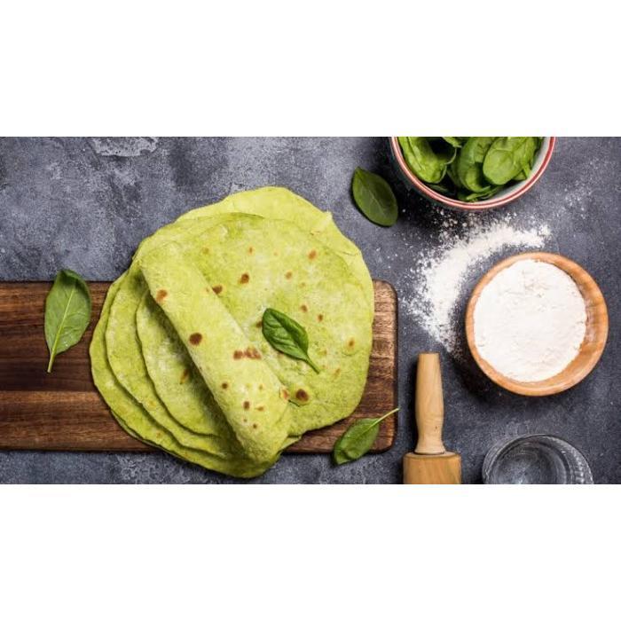 KEBAB WRAP - FLOUR TORTILLA - Spinach Bayam 20 CM FROZEN Vegan