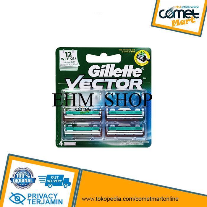 REFILL GILLETTE VECTOR ALAT CUKUR. Gillete Gilette Gilete - 4 pcs