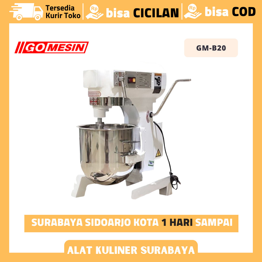 Planetary Mixer Roti 20 Liter Gomesin GM-B20 Mixer Roti 20 Liter Garansi