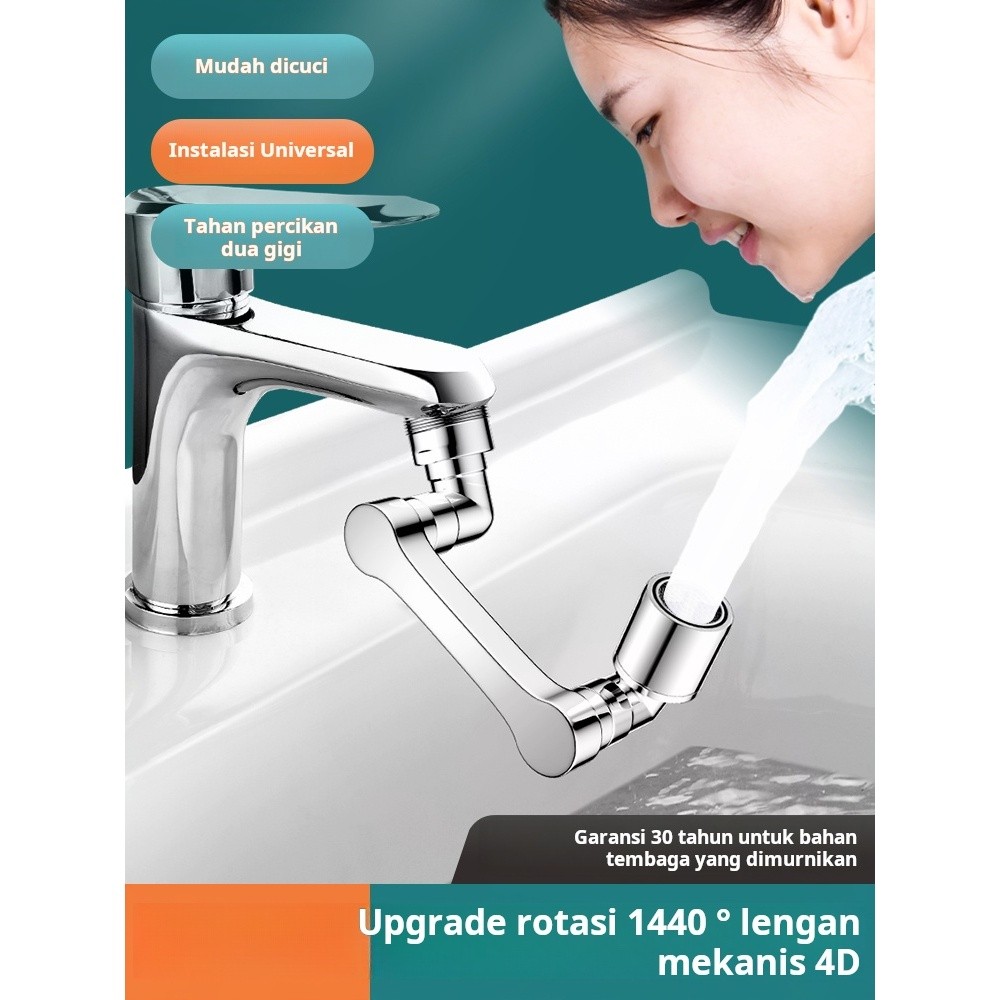Keran Fleksibel Lengan Mekanis 360°, Aerator Anti Percik, …