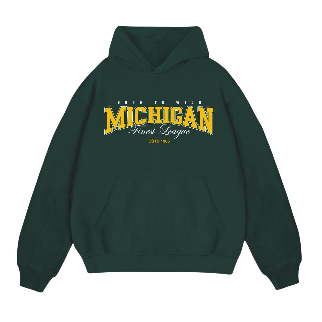 Lettucy Hoodie Boxy Fleece Cotton Cvc | Hoodie Boxy MICHIGAN