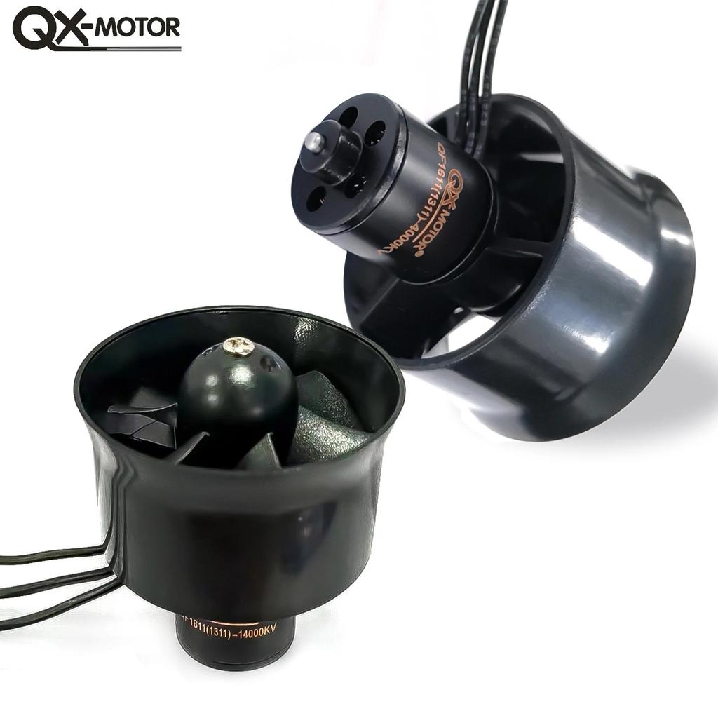 QX-MOTOR 6 / 12Blades fan Ducted Fan 30mm  64mm 70mm EDF with brushless motor for Jet Helicopter Dro