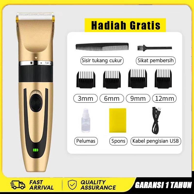 Alat Cukur Rambut Elektrik Hair Clipper Alat Potong Rambut Cliper Rambut Cordless Professional pemot