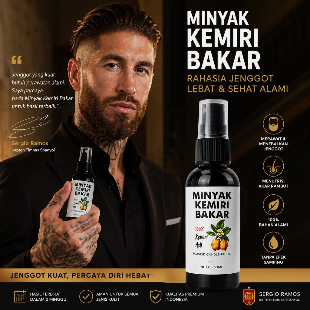 ~ BISA COD ~ Minyak Kemiri Bakar 100% Asli 60ml Untuk Rambut Kuat, Lebat, Sehat & Berkilau _ SLB