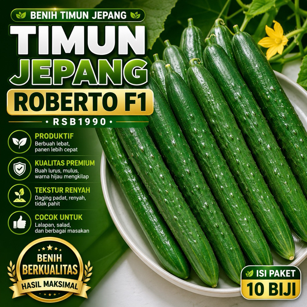10 Biji - Benih Timun Jepang ROBERTO F1