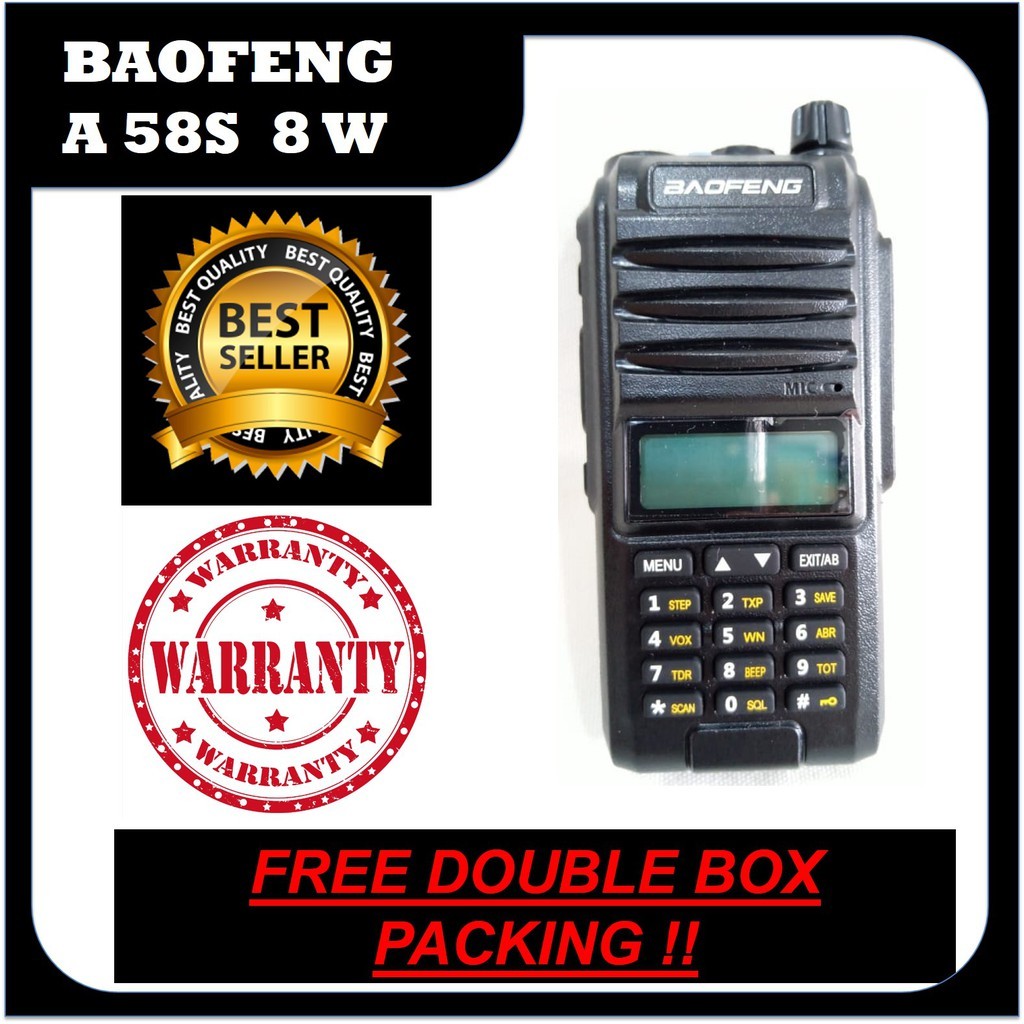 HT Baofeng A58 S TRI BAND, BF-A58 S A 58S BF A58S TRIPLE VHF UHF  8 W tt TRIBAND next UV 5R 82     B