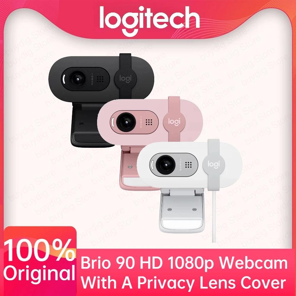 Logitech Brio 90 HD 1080p Webcam BuiltIn Microphone Automatic Light Balancing Computer Webcam With P