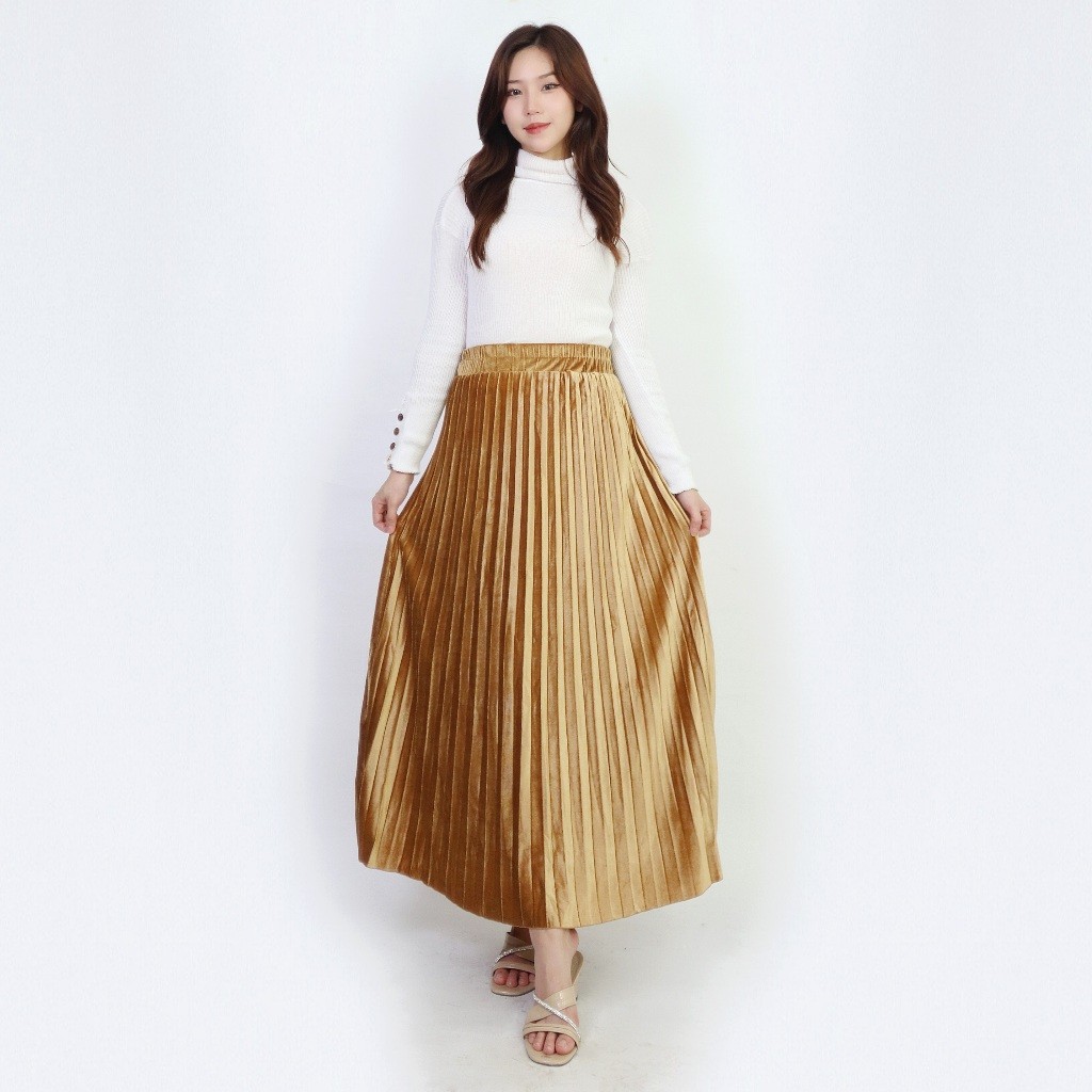 NEW TREND= Muslim Rok Plisket - Rok Plisket Bludru