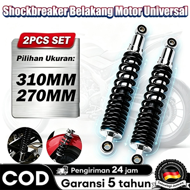 COD 2 Pcs shock breaker Shock breker belakang motor bebek shock angkutan barang berat sok breker 310