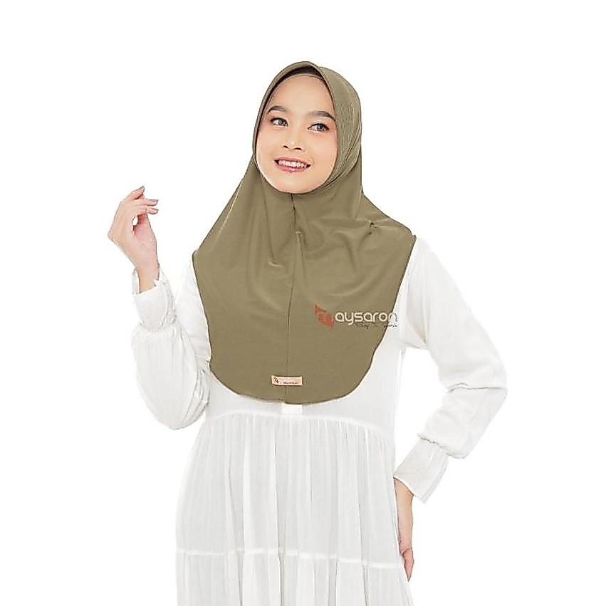 Whwt- Maysaron Hijab Sport Size M Medium Menutup Dada Kerudung Bahan Spandex Jersey Pad Busa Tebal  