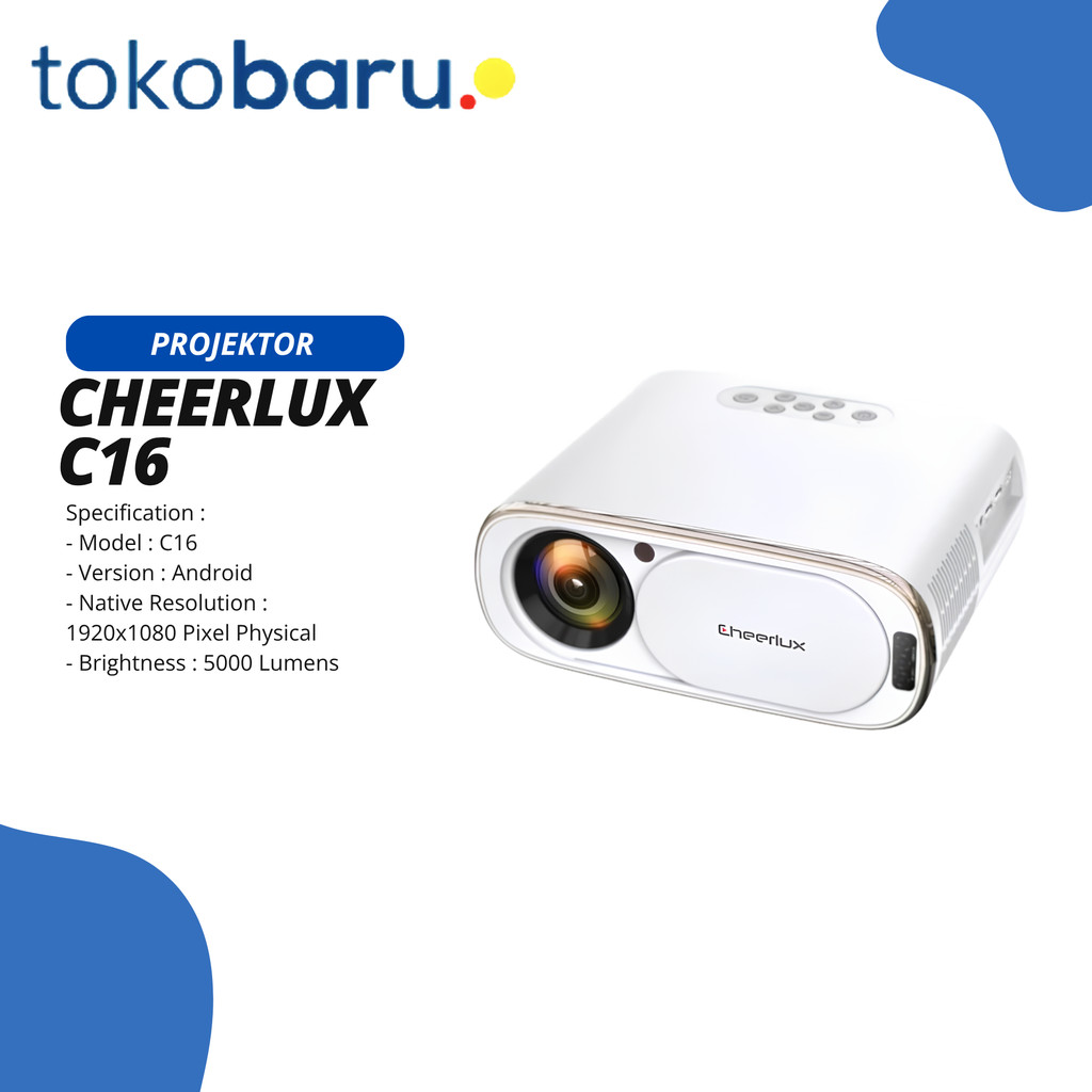 CHEERLUX MINI LED PROJECTOR C16 WIFI 5000 LUMENS