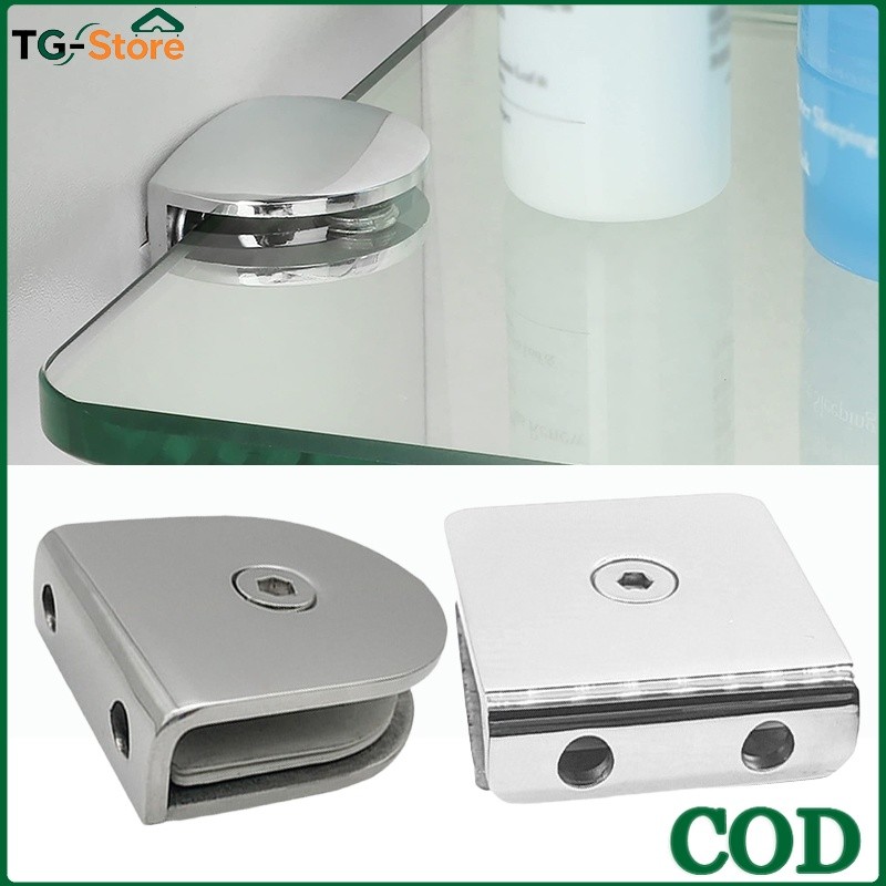 Penjepit Kaca Stainless Glass Clip Penjepit Kaca Dinding Penjepit Sudut Kaca Jepitan Kaca Stainless
