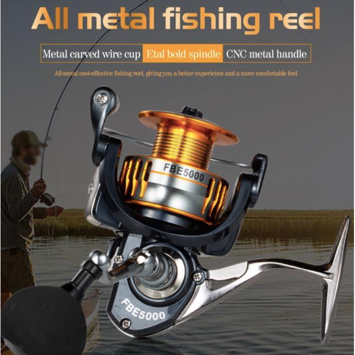 REEL PANCING FBE 2000-7000 BEARING 17+1BB METAL SPOOL ONE WAY DRAG 8KG - 2000