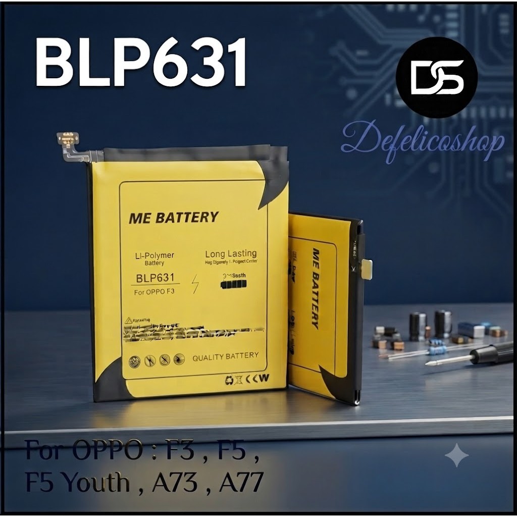BLP631 Double Power Baterai OPPO F3 F5Youth Plus A73 A75 A77 CPH1609 CPH1715 CPH1723/1727 BLP631 Ori