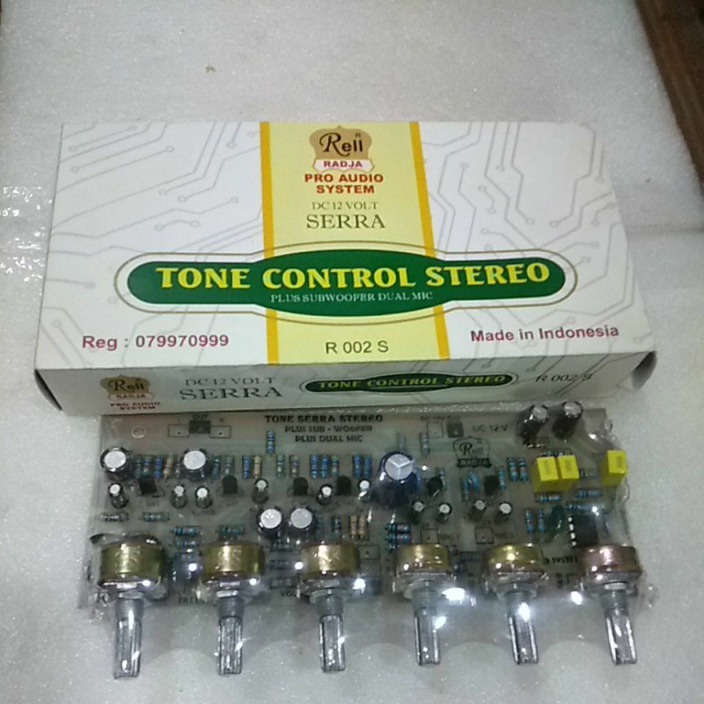 Kit Tone control stereo 12 DC + subwofer dual mic