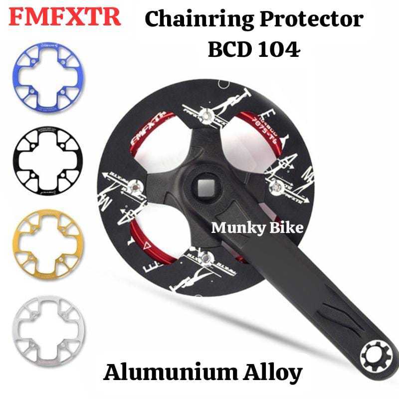 Foto FMFXTR Cover Chainring Guard Protektor 104 BCD Road MTB Crankset Protector Aluminum Alloy Bike Sepeda 32T 34T 36T 38T 40T 42T
