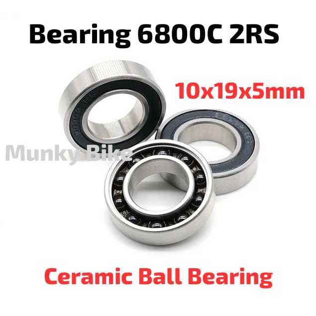 Foto Bearing Laker 6800 6800C 2RS Hub Freehub Sepeda Bike Hybrid Ceramic 10x19x5 mm