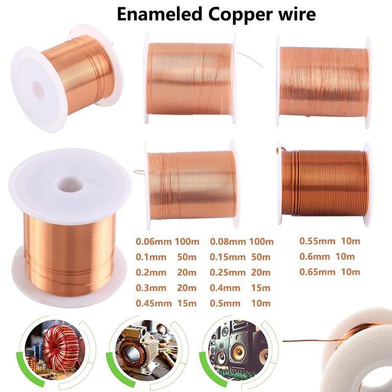 0.06mm 0.08mm 0.1mm 0.15mm 0.2mm 0.25mm 0.3mm-0.65mm Cable Copper Wire Magnet Wire Enameled Copper W