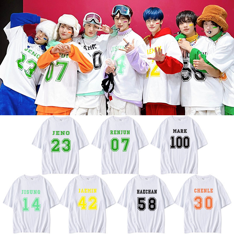 Album NCT DREAM Candy, kaos lengan pendek model sama dengan MV Lee Maek, Luo Zemin, Huang Renjun, da